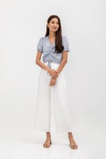 NALINI RUCHED FRONT TIE TOP