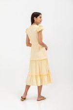 AZARI COTTON DRAWSTRING MIDI DRESS