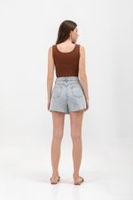 GIADA ASYMMETRICAL WRAP DENIM SKORTS GIADA ASYMMETRICAL WRAP DENIM SKORTS