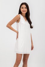 HARRISON VNECK ELASTIC BACK MINI DRESS