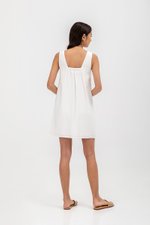 HARRISON VNECK ELASTIC BACK MINI DRESS