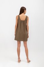 HARRISON VNECK ELASTIC BACK MINI DRESS