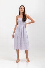 YASMIN EYELET CAMISOLE MIDI DRESS