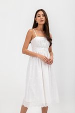 YASMIN EYELET CAMISOLE MIDI DRESS