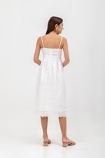 YASMIN EYELET CAMISOLE MIDI DRESS
