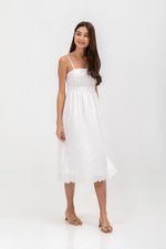 YASMIN EYELET CAMISOLE MIDI DRESS