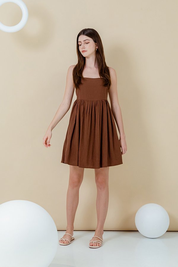 ESTHER CAMISOLE MINI LINEN DRESS
