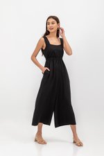 TYRA TENCEL ELASTIC WAISTBAND JUMPSUIT  TYRA TENCEL ELASTIC WAISTBAND JUMPSUIT