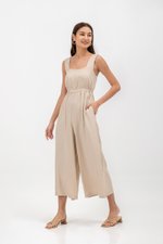TYRA TENCEL ELASTIC WAISTBAND JUMPSUIT  TYRA TENCEL ELASTIC WAISTBAND JUMPSUIT