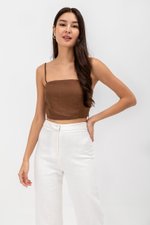 KYLIE LINEN CROPPED CAMISOLE