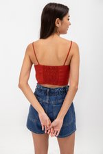 KYLIE LINEN CROPPED CAMISOLE
