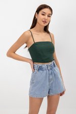 KYLIE LINEN CROPPED CAMISOLE