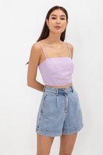 KYLIE LINEN CROPPED CAMISOLE