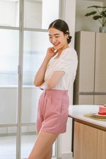 JULIANNE ELASTIC LINEN SHORTS