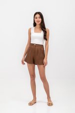 JULIANNE ELASTIC LINEN SHORTS