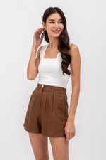 JULIANNE ELASTIC LINEN SHORTS