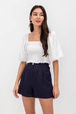 JULIANNE ELASTIC LINEN SHORTS