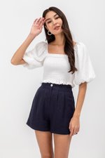 JULIANNE ELASTIC LINEN SHORTS