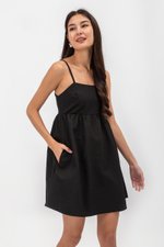 LANI TEXTURED FIT &amp; FLARE MINI DRESS