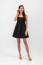 LANI TEXTURED FIT &amp; FLARE MINI DRESS