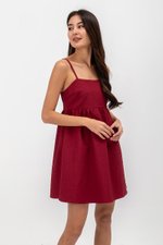 LANI TEXTURED FIT &amp; FLARE MINI DRESS