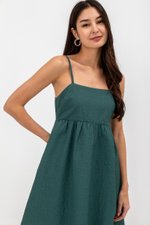 LANI TEXTURED FIT &amp; FLARE MINI DRESS