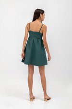 LANI TEXTURED FIT &amp; FLARE MINI DRESS