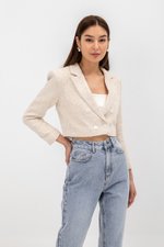 HANAIA CROPPED TWEED BLAZER HANAIA CROPPED TWEED BLAZER