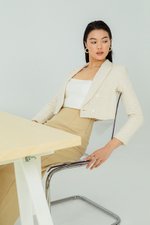 HANAIA CROPPED TWEED BLAZER HANAIA CROPPED TWEED BLAZER