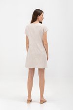 ZURI KAFTAN LINEN MINI DRESS W SASH
