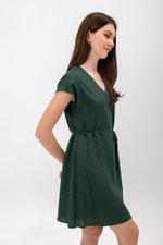 ZURI KAFTAN LINEN MINI DRESS W SASH