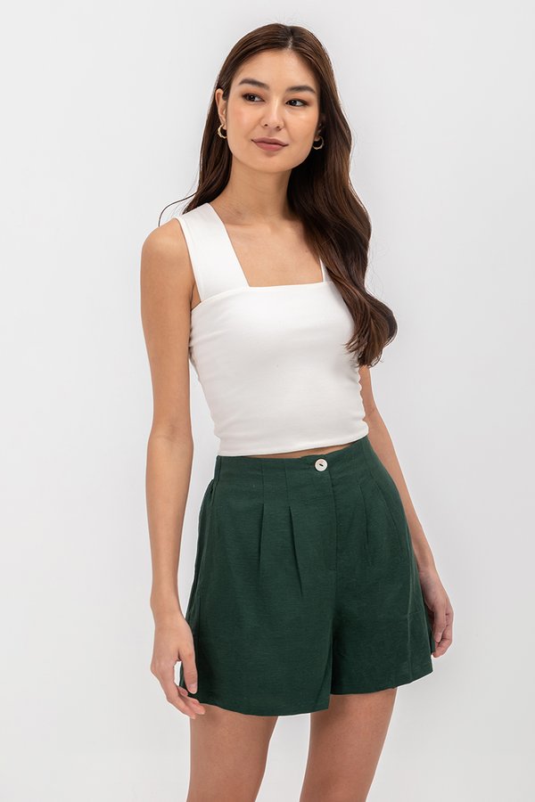 JULIANNE ELASTIC LINEN SHORTS