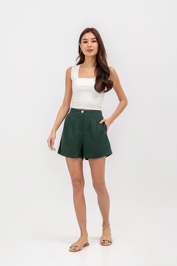 JULIANNE ELASTIC LINEN SHORTS