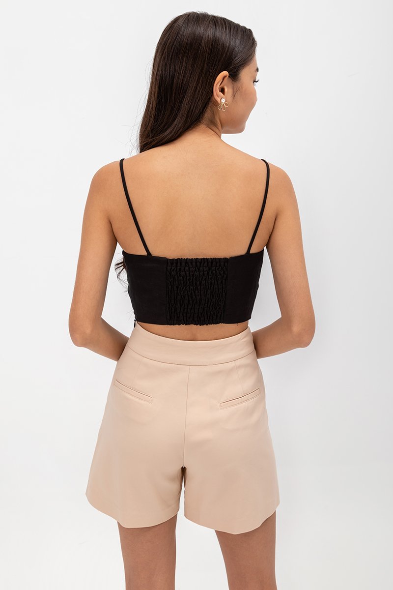 KYLIE LINEN CROPPED CAMISOLE