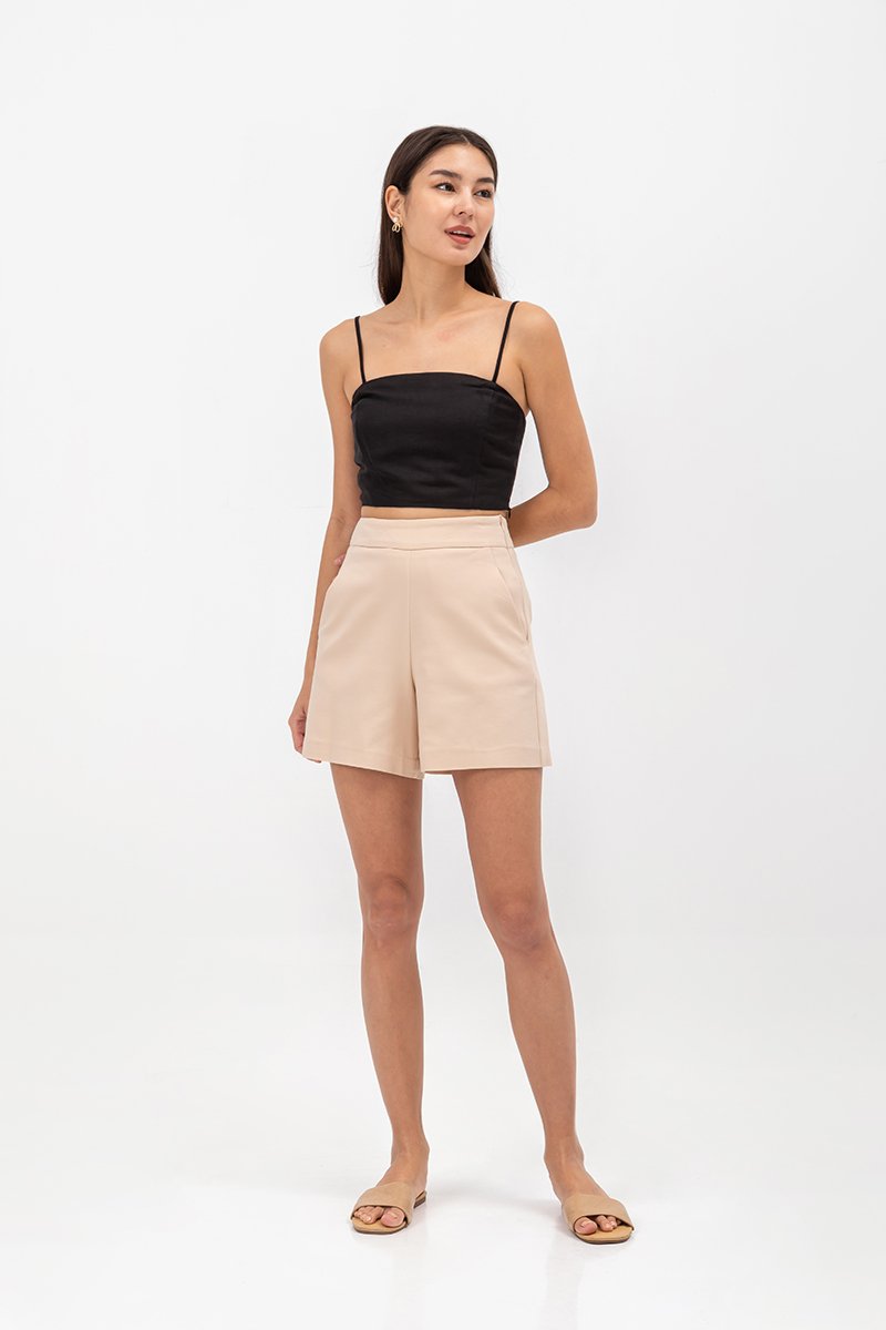 KYLIE LINEN CROPPED CAMISOLE