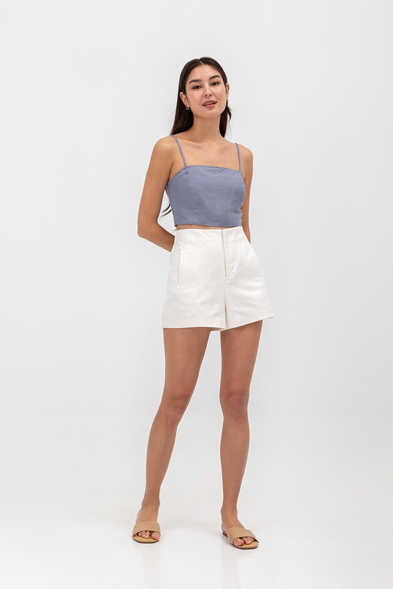 KYLIE LINEN CROPPED CAMISOLE