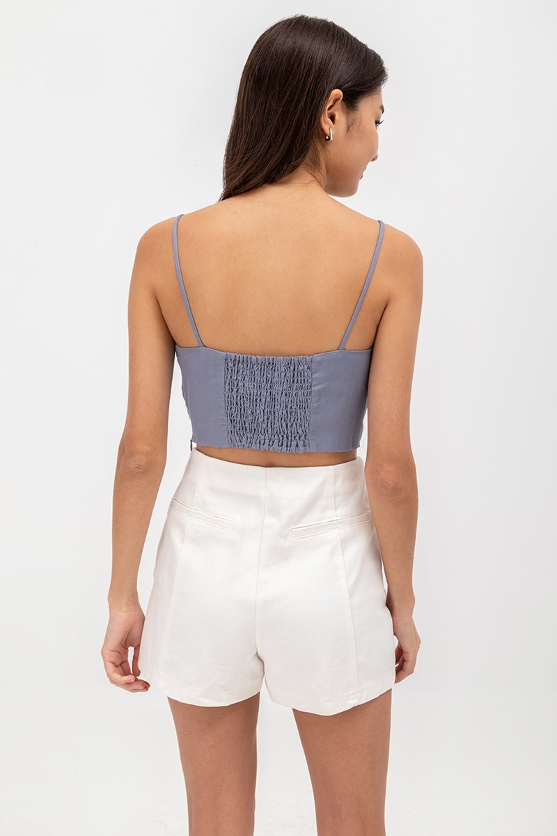 KYLIE LINEN CROPPED CAMISOLE