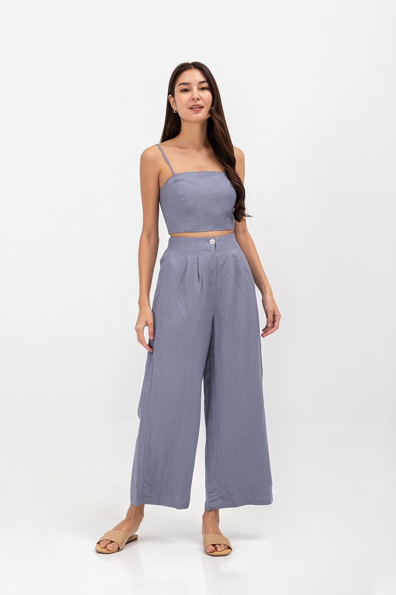 KYLIE LINEN CROPPED CAMISOLE