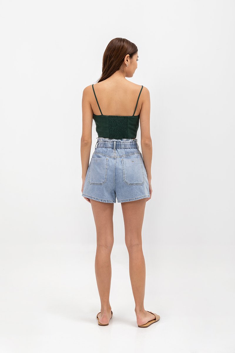 KYLIE LINEN CROPPED CAMISOLE