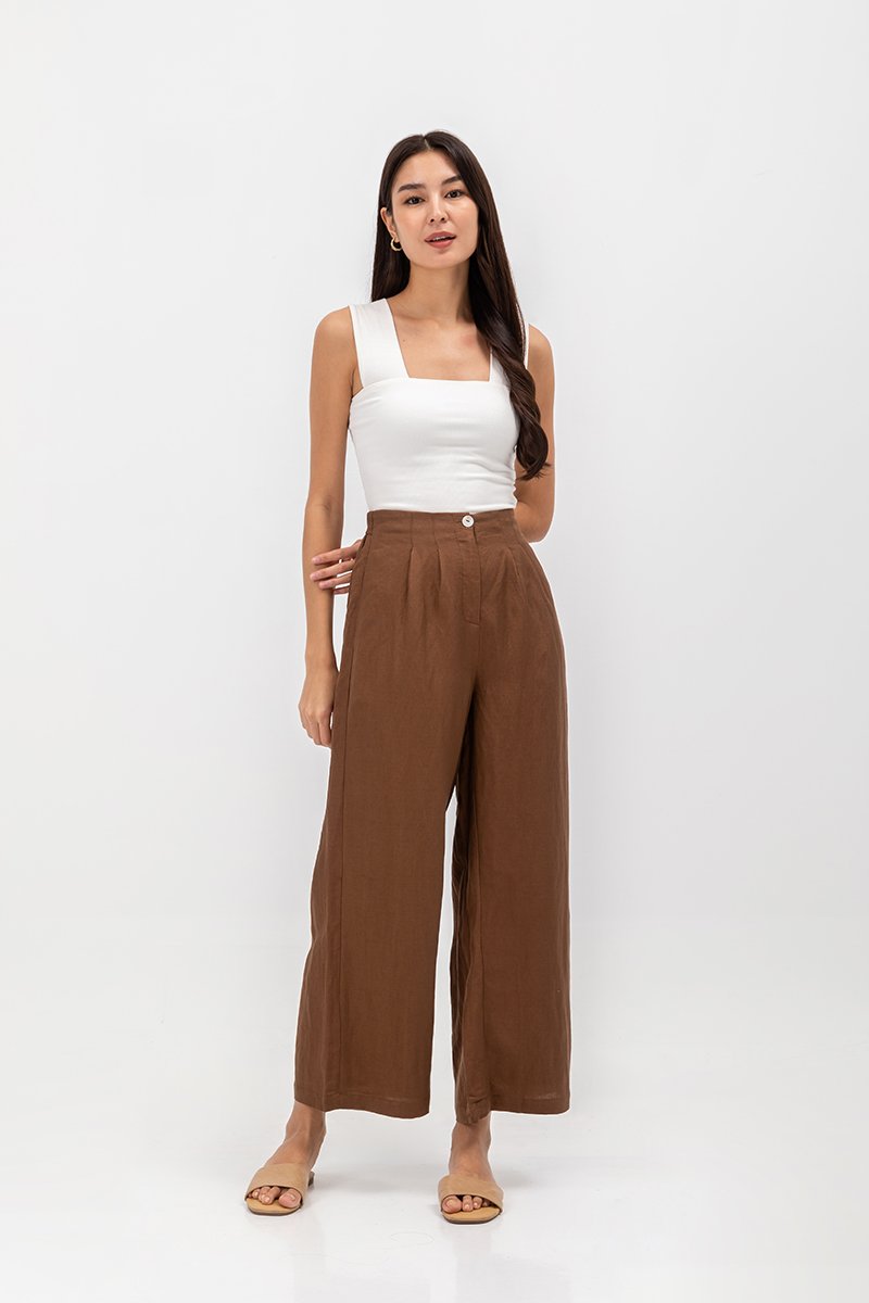 DANIA HIGHWAIST LINEN PANTS