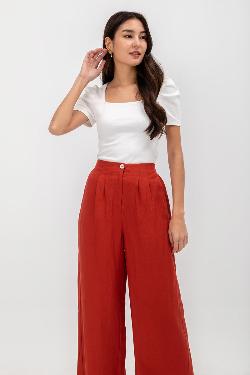 DANIA HIGHWAIST LINEN PANTS