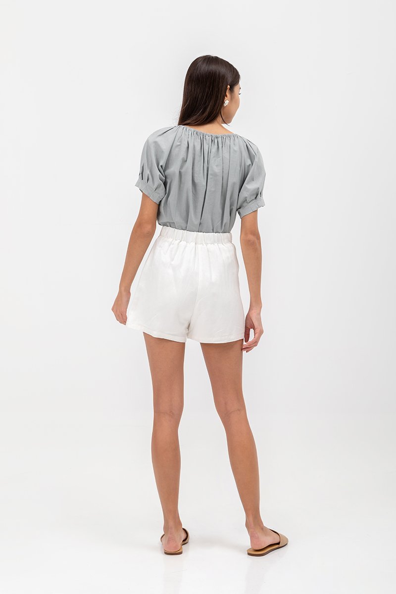 JULIANNE ELASTIC LINEN SHORTS