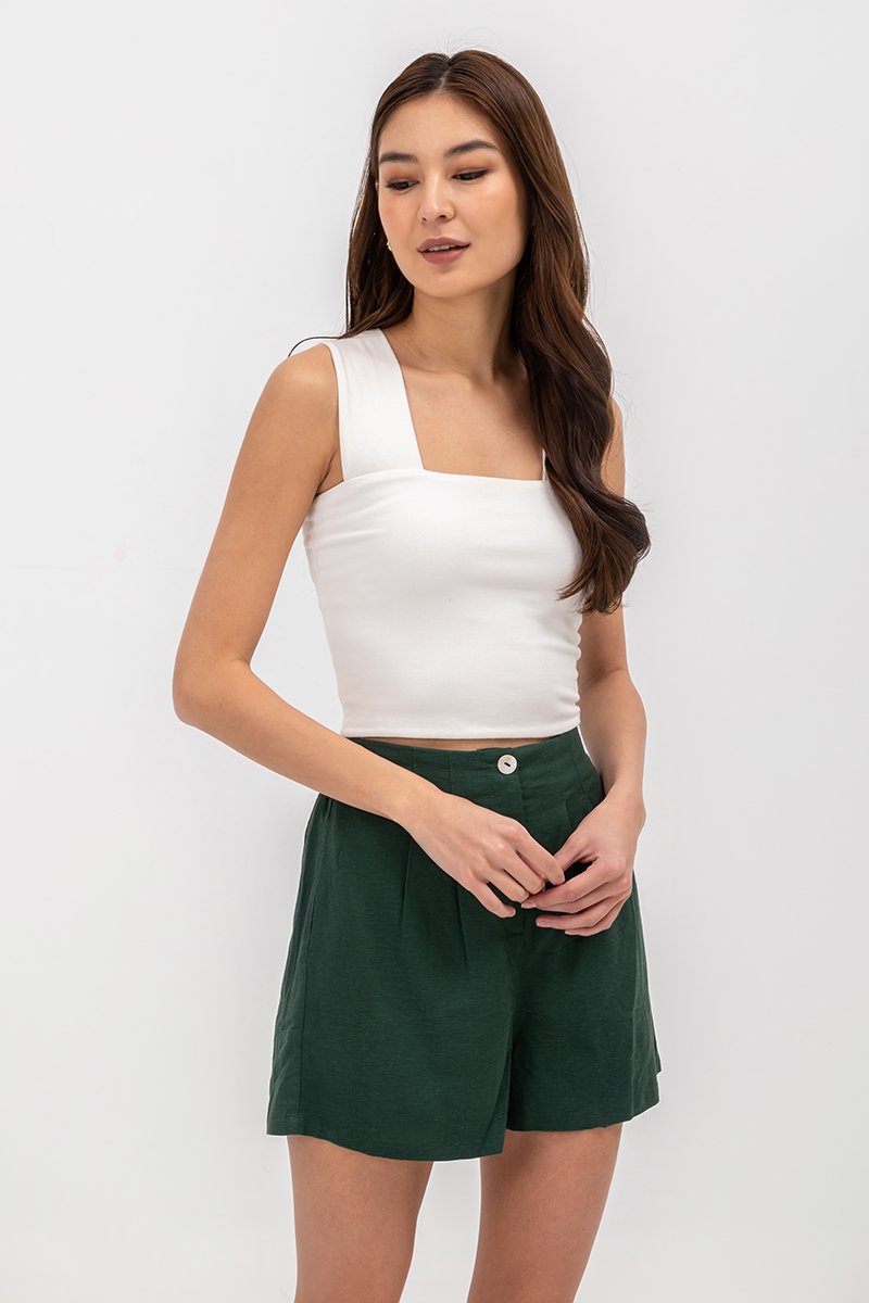 JULIANNE ELASTIC LINEN SHORTS