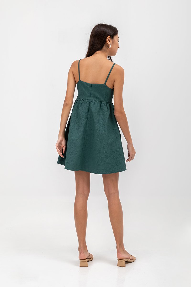 LANI TEXTURED FIT & FLARE MINI DRESS