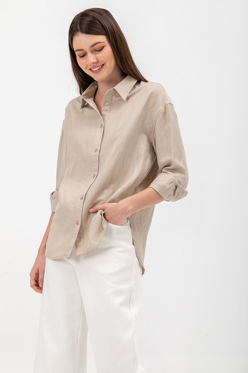 DAISY LINEN BUTTONDOWN SHIRT