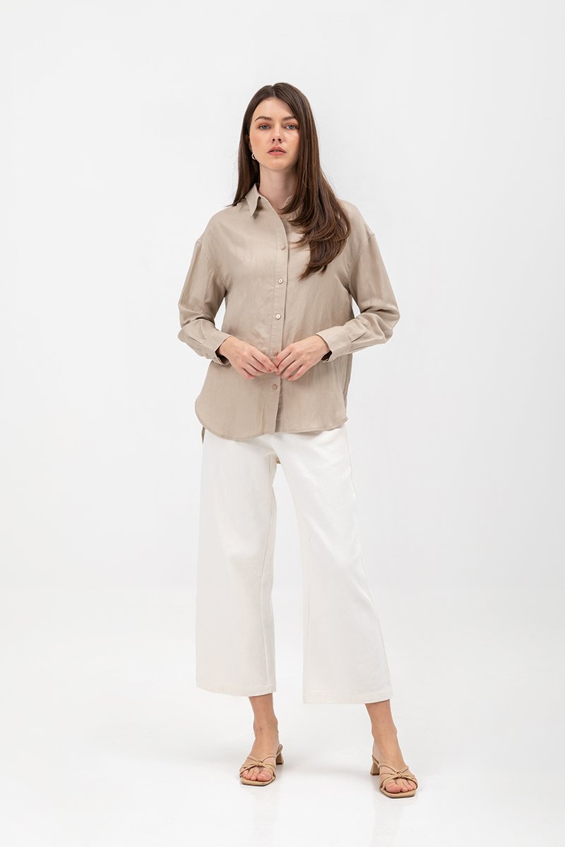 DAISY LINEN BUTTONDOWN SHIRT