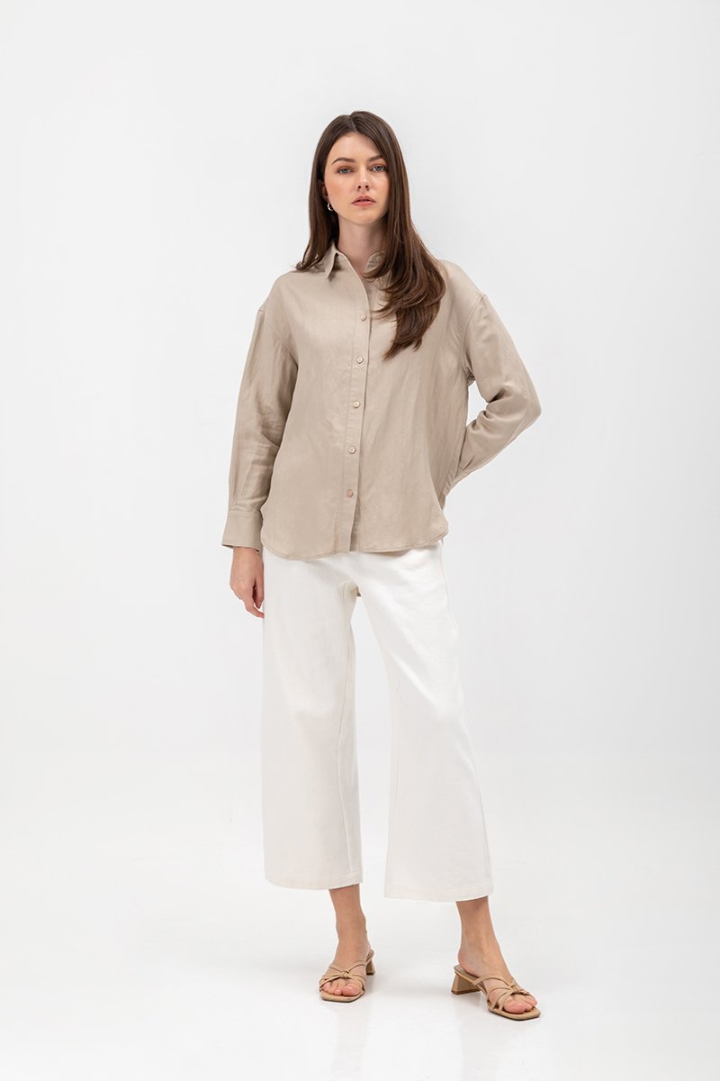 DAISY LINEN BUTTONDOWN SHIRT