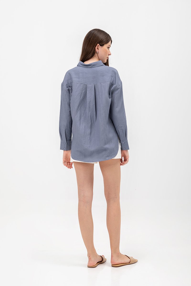 DAISY LINEN BUTTONDOWN SHIRT