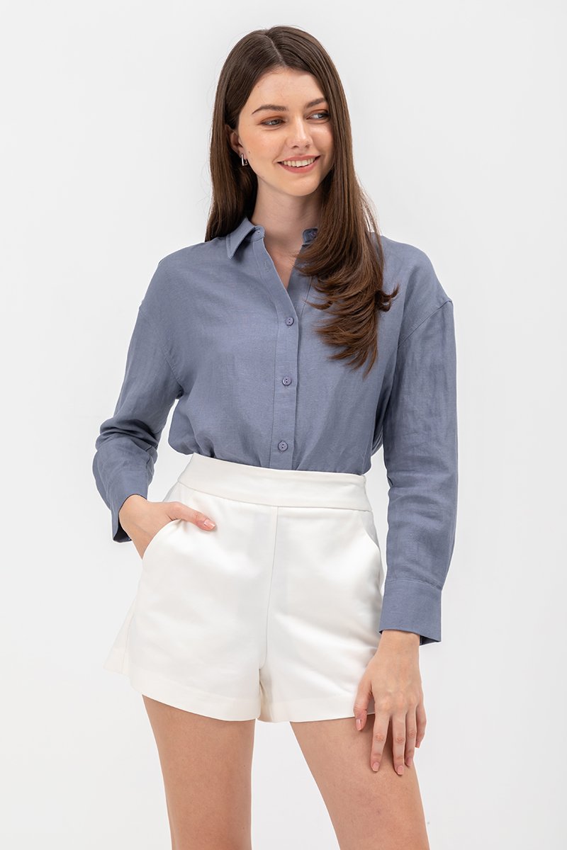 DAISY LINEN BUTTONDOWN SHIRT