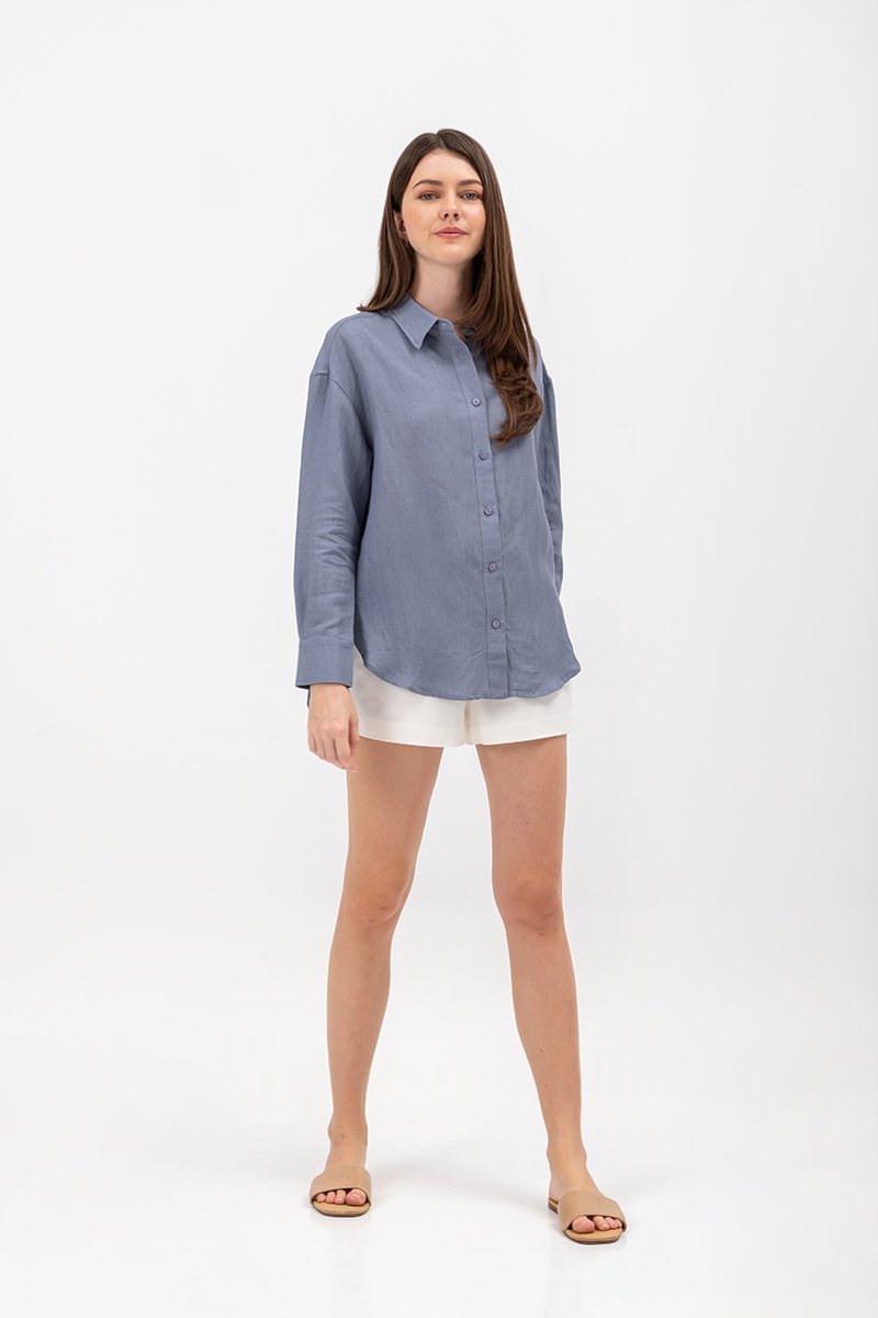 DAISY LINEN BUTTONDOWN SHIRT